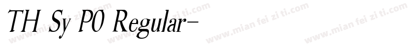 TH Sy P0 Regular字体转换